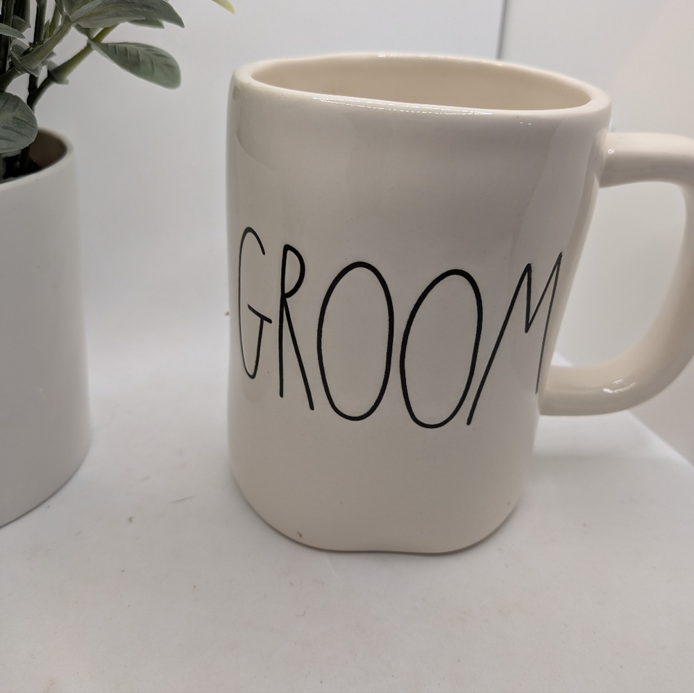 Rae Dunn Cream Bride and Groom Mugs Set NWT - Picture 2 of 4